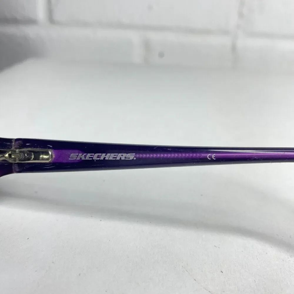 Skechers SK 2009 BLKPUR Eyeglasses Sunglasses Frames Black Purple Floral H2586‎